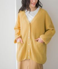 リラクシーリブニットカーディガン