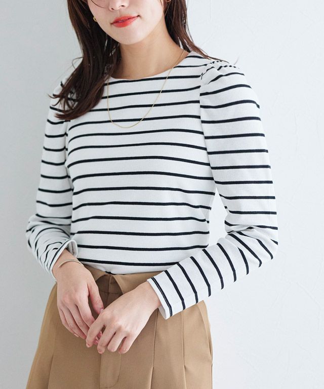 167cm / オフホワイト×ブラック / M