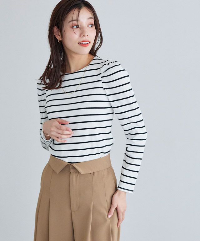 167cm / オフホワイト×ブラック / M