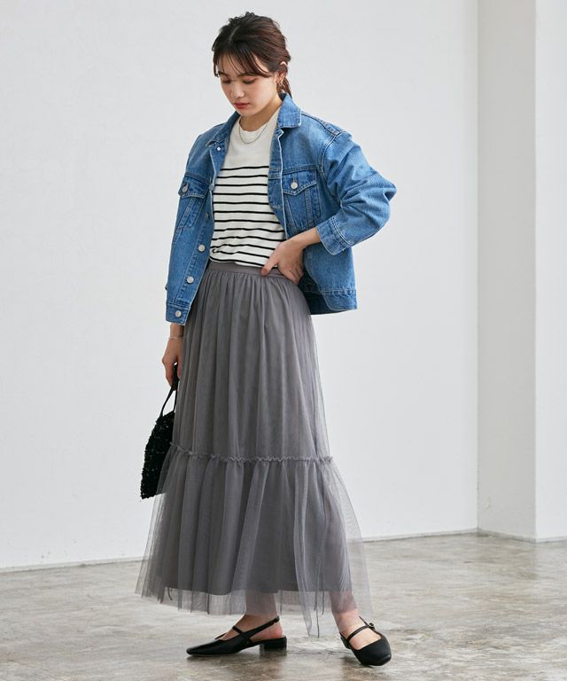 163cm / オフホワイト×ブラック / クルーネック / M