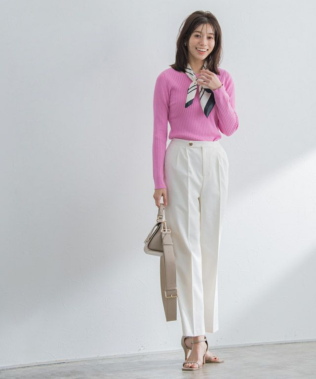 167cm / クリアピンク / ボートネック / M