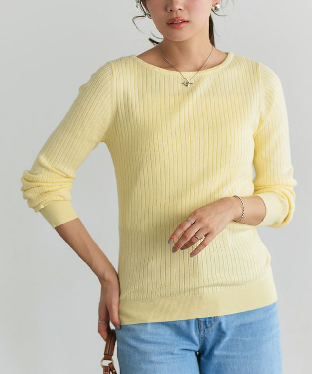 166cm / イエロー / ボートネック / M