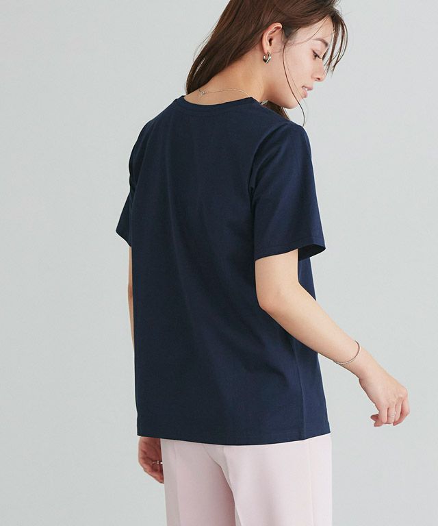 167cm / ネイビー / クルーネック / M