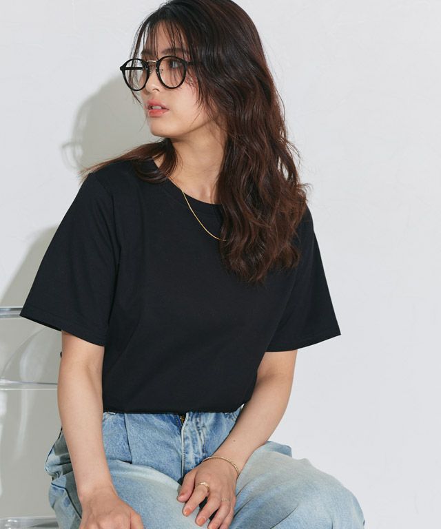 158cm / ブラック / クルーネック / M