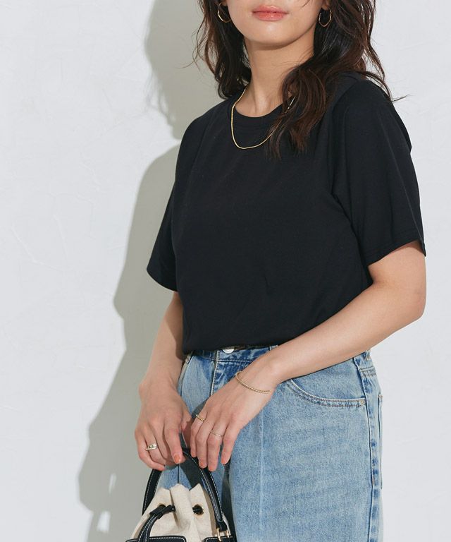 158cm / ブラック / クルーネック / M