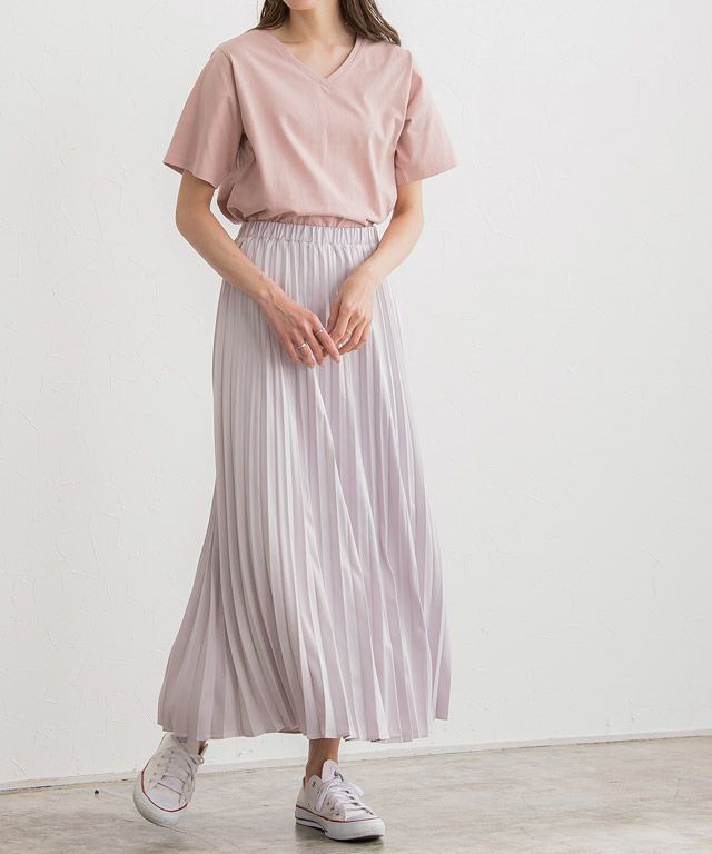 165cm / ピンク / Vネック / M