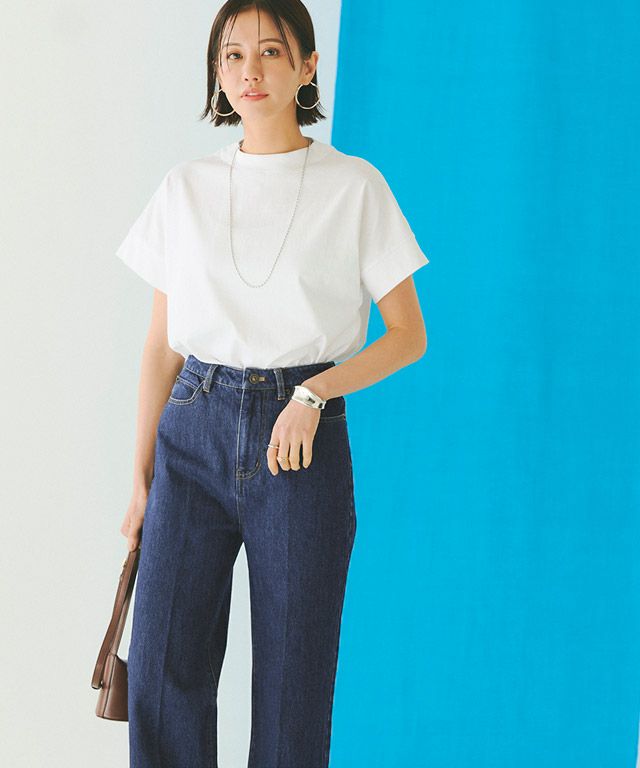 23SS【美品】トワロニエtoironier セミフレアパンツ センター