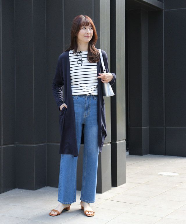 163cm / ネイビー / ミドル丈 / M