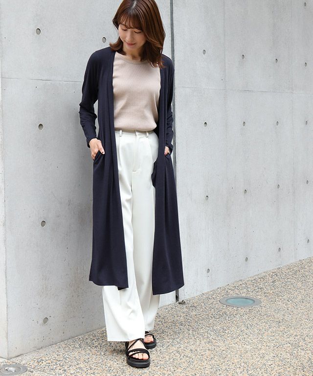 163cm / ネイビー / ロング丈 / M