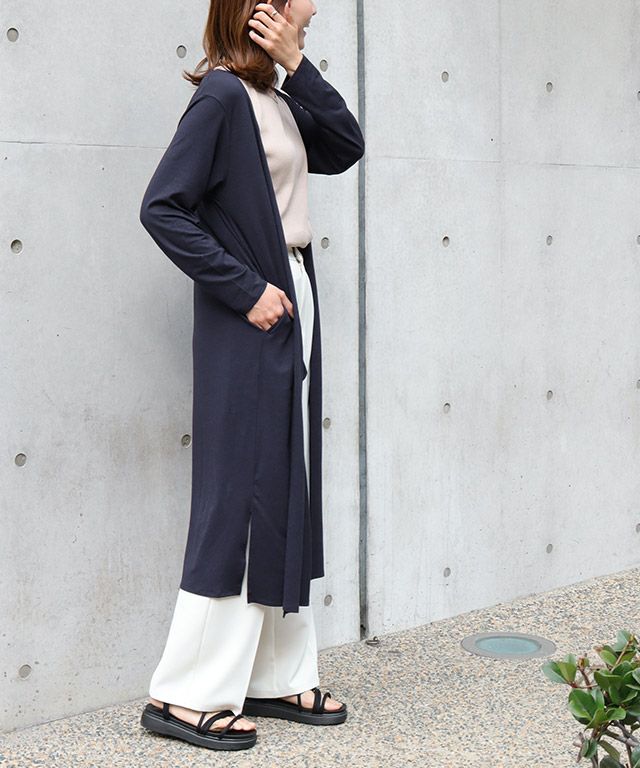 163cm / ネイビー / ロング丈 / M