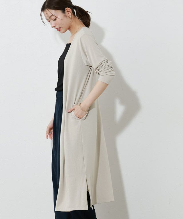 167cm / ライトグレージュ / ロング丈 / M
