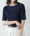 167cm / ネイビー / ボートネック / M