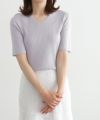 163cm / アイスラベンダーグレー / Vネック / M