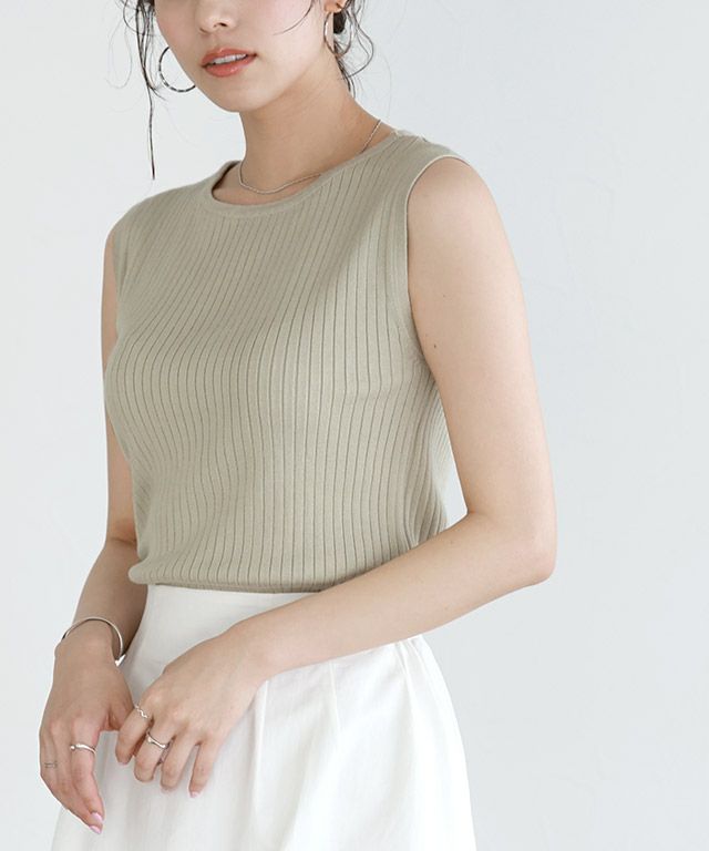 167cm / グレージュ / ボートネック / M