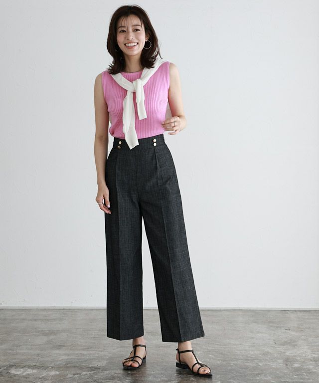 167cm / ピンク / ボートネック / M