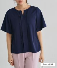 2wayピンタックブラウス