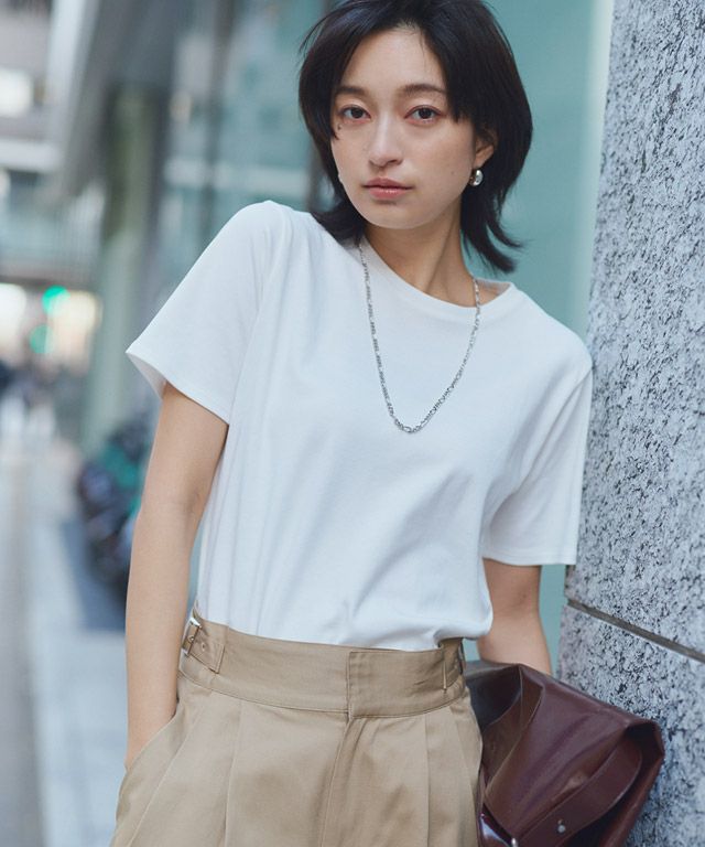 166cm / オフホワイト / Uネック / M