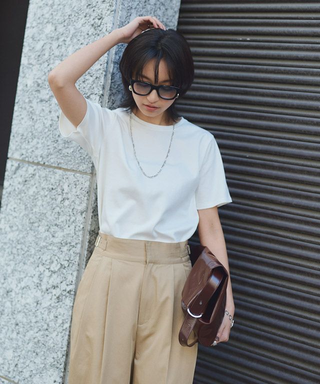 166cm / オフホワイト / Uネック / M