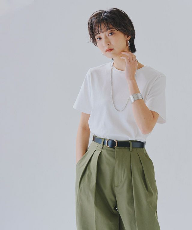 166cm / オフホワイト / Uネック / M