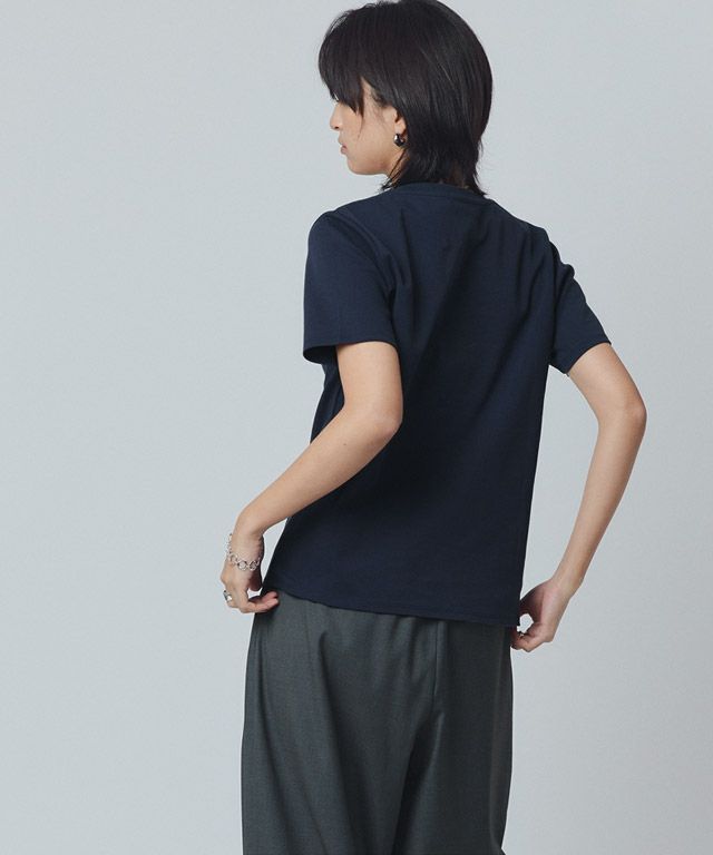 166cm / ダークネイビー / Uネック / M