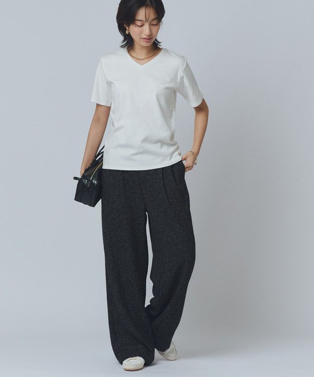 166cm / オフホワイト / Vネック / M