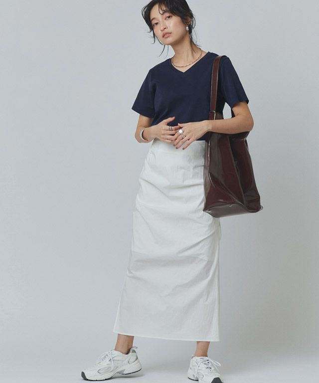 166cm / ダークネイビー / Vネック / M