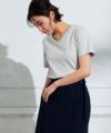 165cm / ライトグレー / Vネック / M