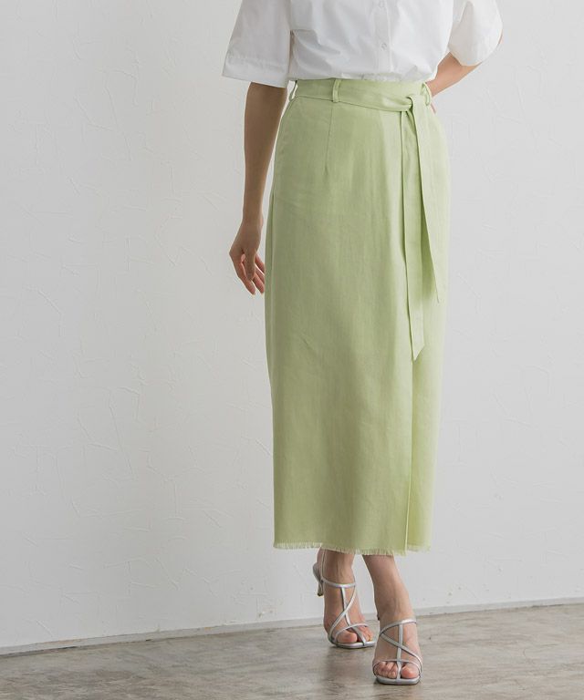 yuzu 新品2025シンプルリネン ロングスカート.M bdxn1959_m01.jpg