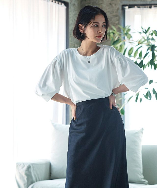【美品】Deuxieme Classe GIZAフライスTシャツ　サイズ36 MUSE de Deuxieme Classe◇GIZAフライスTシャツ 黒
