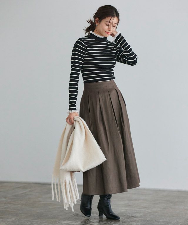 167cm / ライトグレー×ホワイト / M