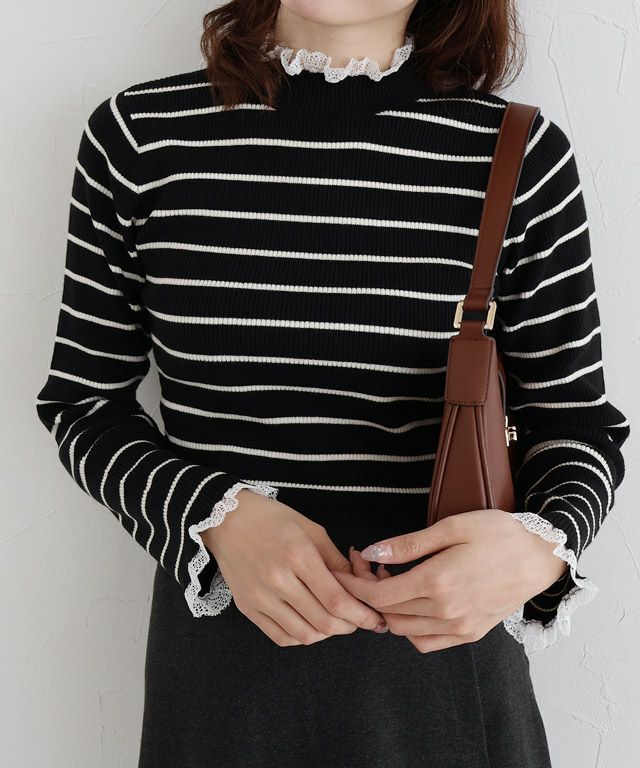 163cm / ボーダー×ホワイト / M