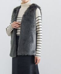 フェイクファーベスト