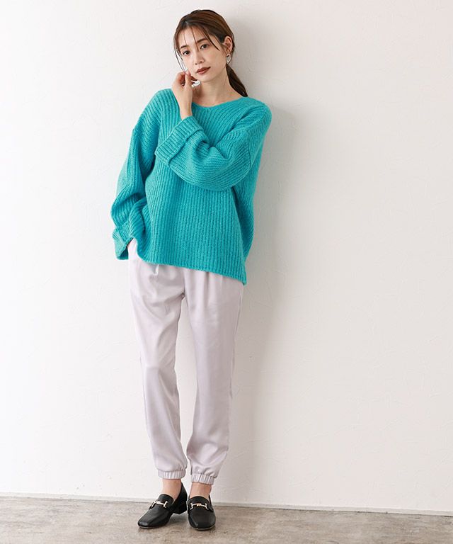 サテンジョガーパンツ