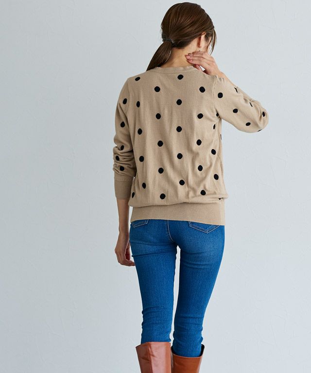 アウトレットSALE！】ドットニットカーディガン【スピード配送