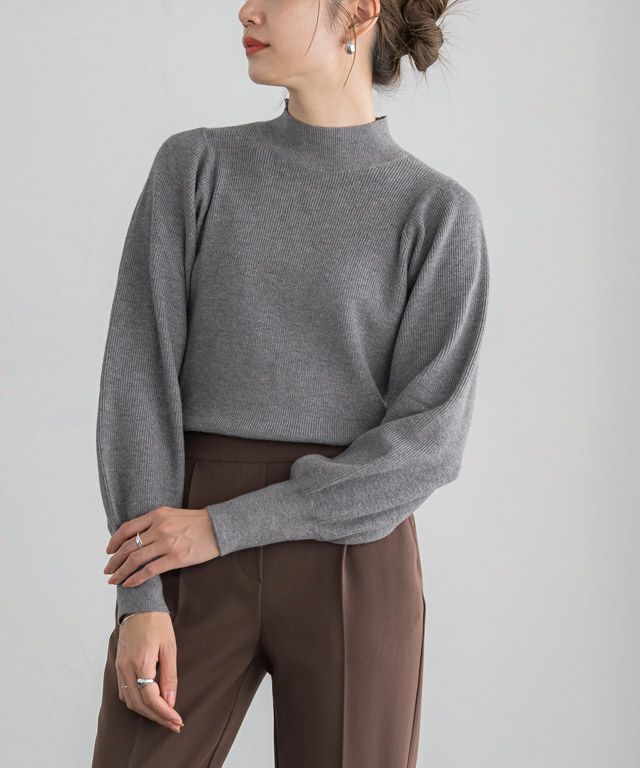 ゴールドボタンパフスリーブニット | 【公式】Pierrot（ピエロ