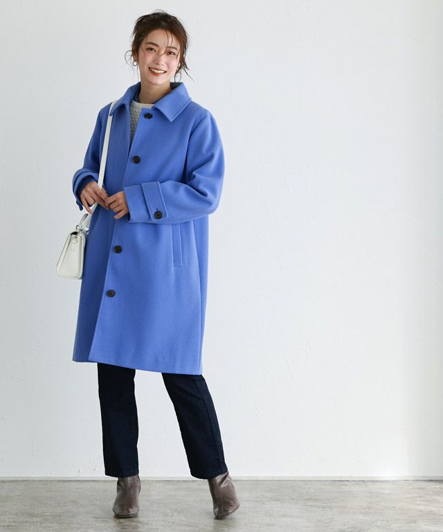 アウトレットSALE！】フード付きステンカラーコート【スピード配送