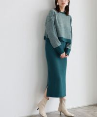 ニット×キャミワンピレイヤードセット