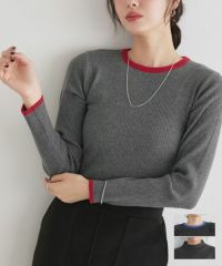 選べる配色リブニット