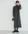 もっちりカシミヤタッチハイネックロングニットワンピース