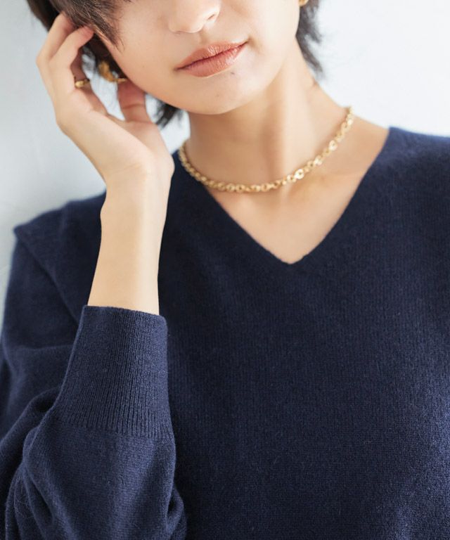 RASW]カシミヤ100％Vネックニット ◇送料無料【Akaneさん着用アイテム