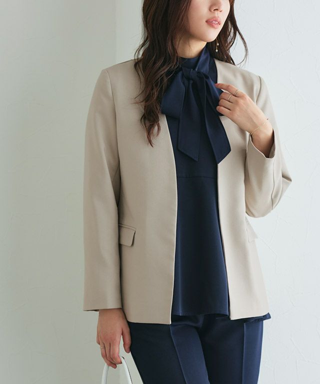 新品】AINEA ノーカラージャケット くそ