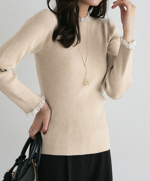 167cm / 杢ベージュ×ホワイト / M