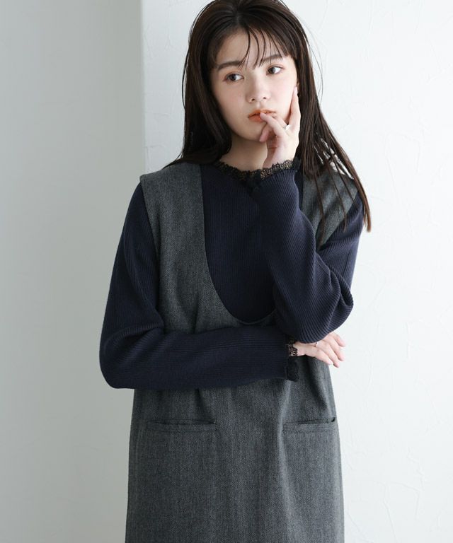 163cm / ネイビー×ブラック / M