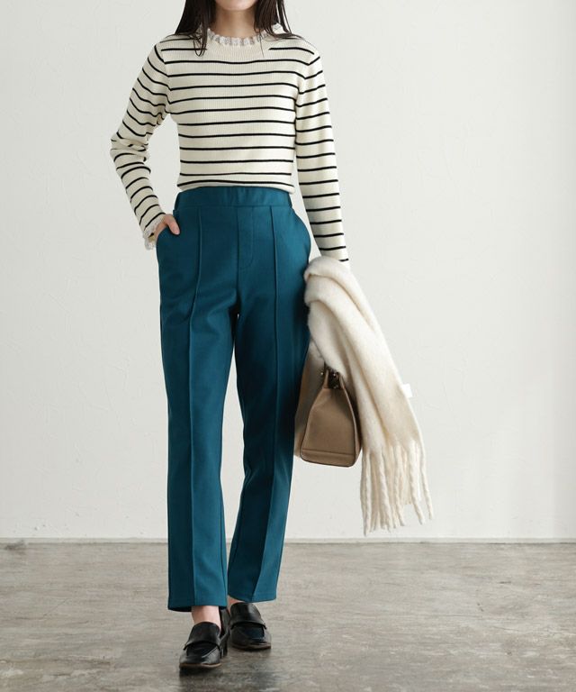 163cm / ボーダー×ホワイト / M