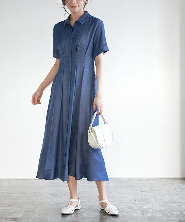 ウエストタックシャツワンピース