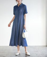 ウエストタックシャツワンピース