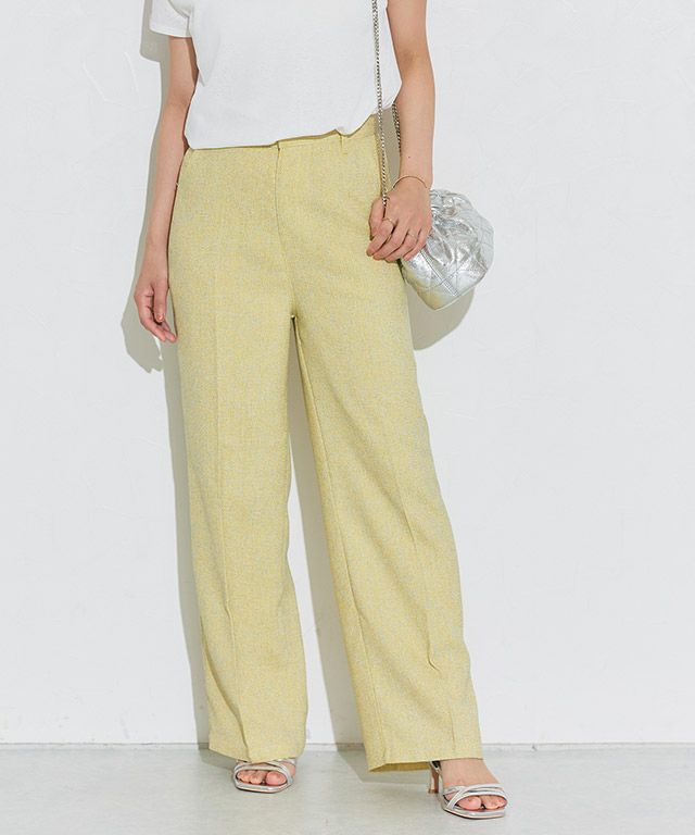 サマーライトツイードセンタープレスパンツ