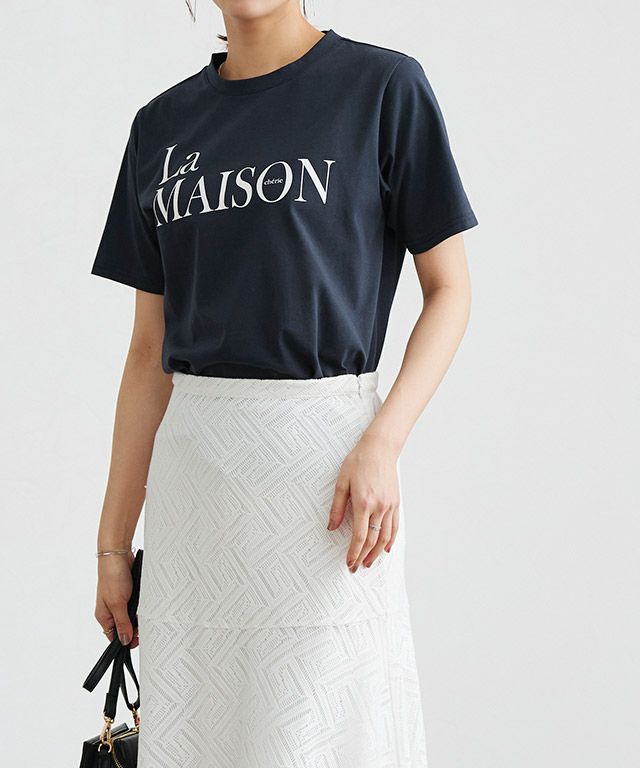 167cm / D / ネイビー×オフホワイト / M