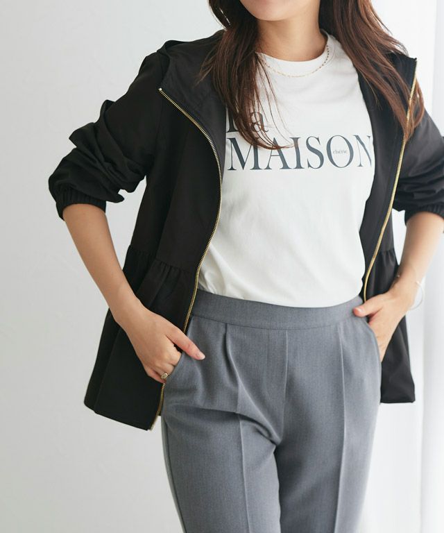 166cm / D / オフホワイト×チャコール / M