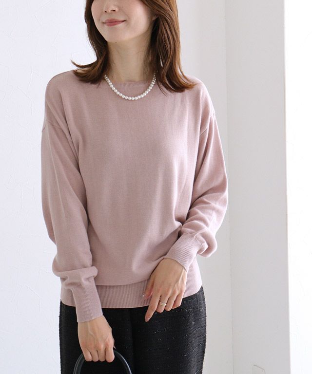 163cm / スモークピンク / ボートネック / M